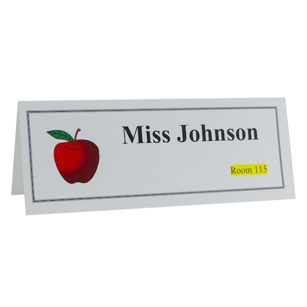 C-Line Products 8-1/2" x 11" Large White Scored Name Tent Cardstock for Laser/Inkjet Printers, 50/BX 87517 - main